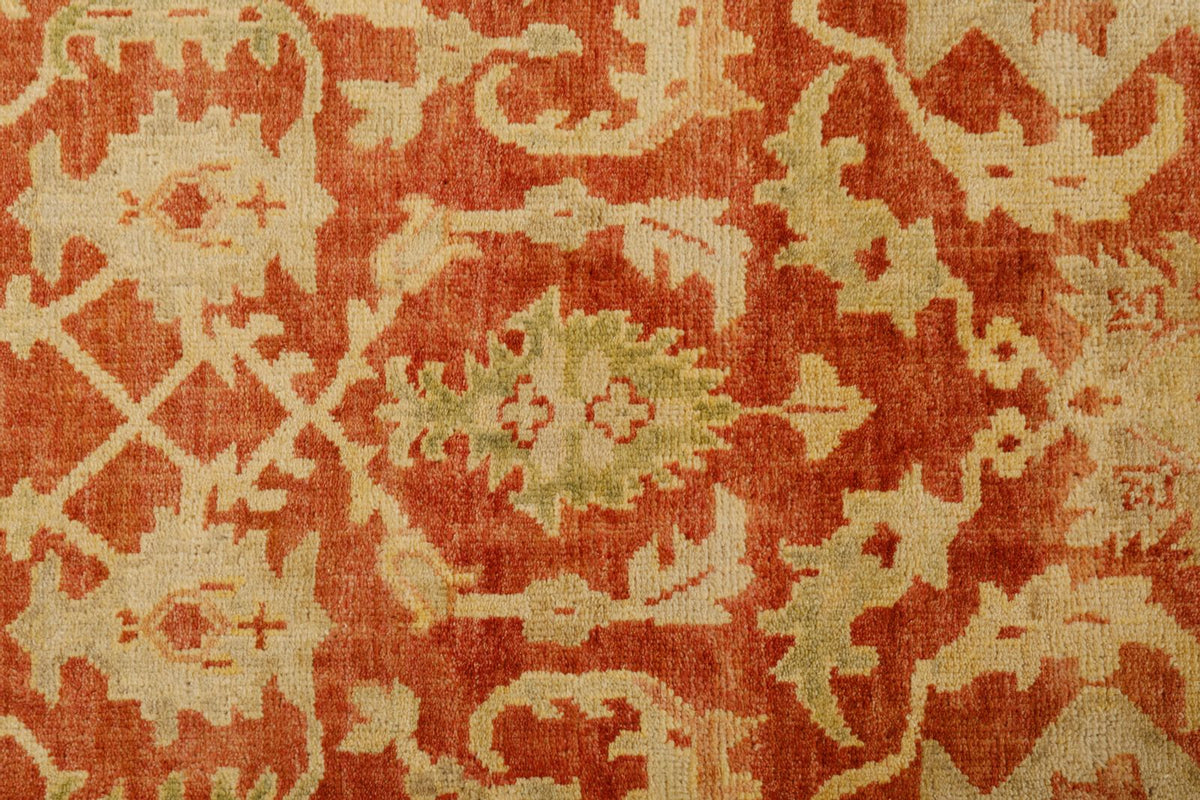 8x10 Rust and Gold Turkish Oushak Rug