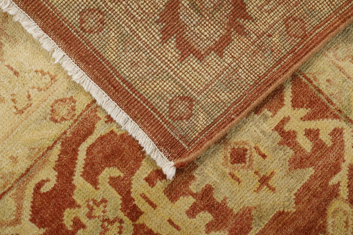 8x10 Rust and Gold Turkish Oushak Rug