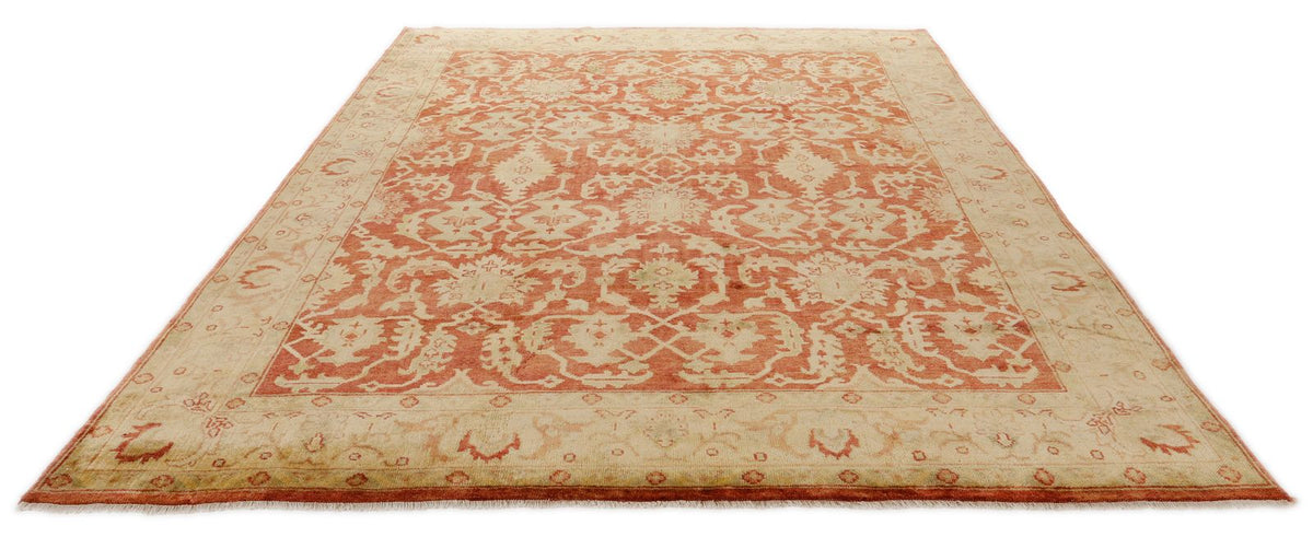 8x10 Rust and Gold Turkish Oushak Rug