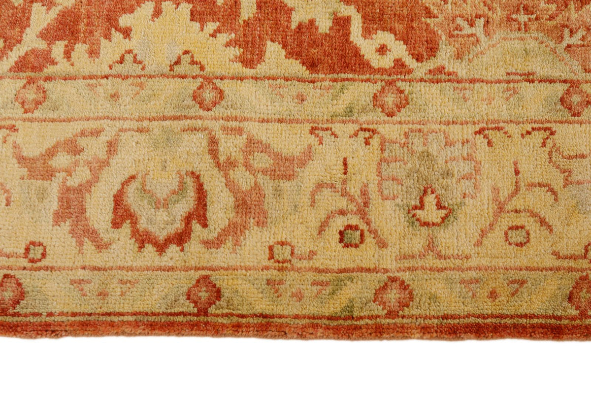 8x10 Rust and Gold Turkish Oushak Rug