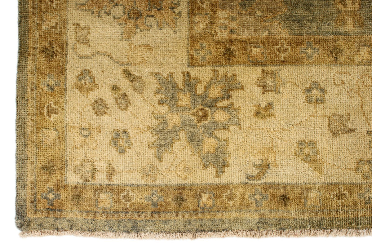 8x10 Gray and Ivory Turkish Oushak Rug