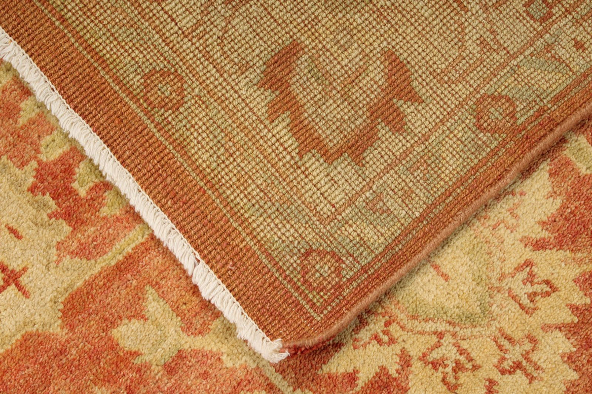 8x10 Red and Gold Turkish Oushak Rug