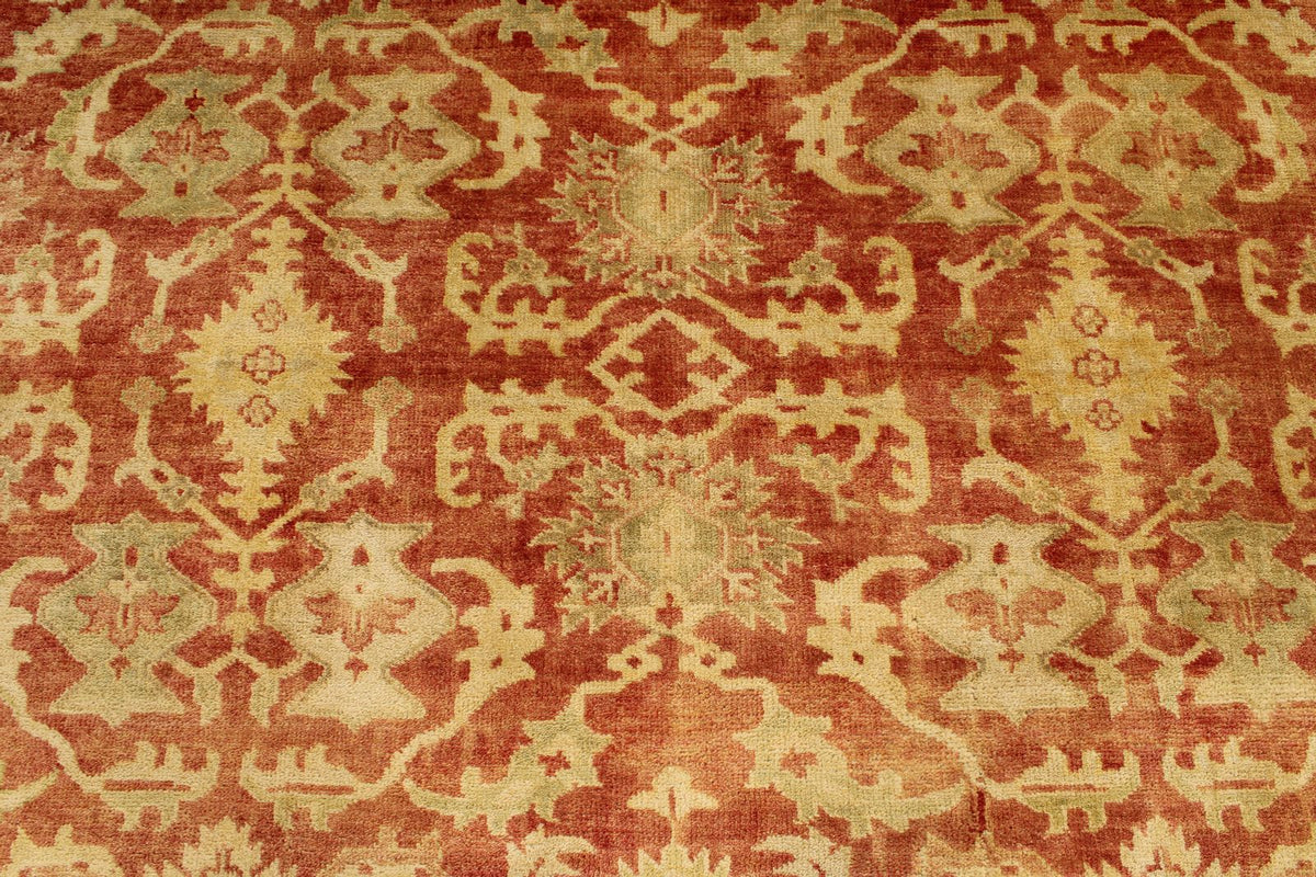 8x10 Red and Gold Turkish Oushak Rug