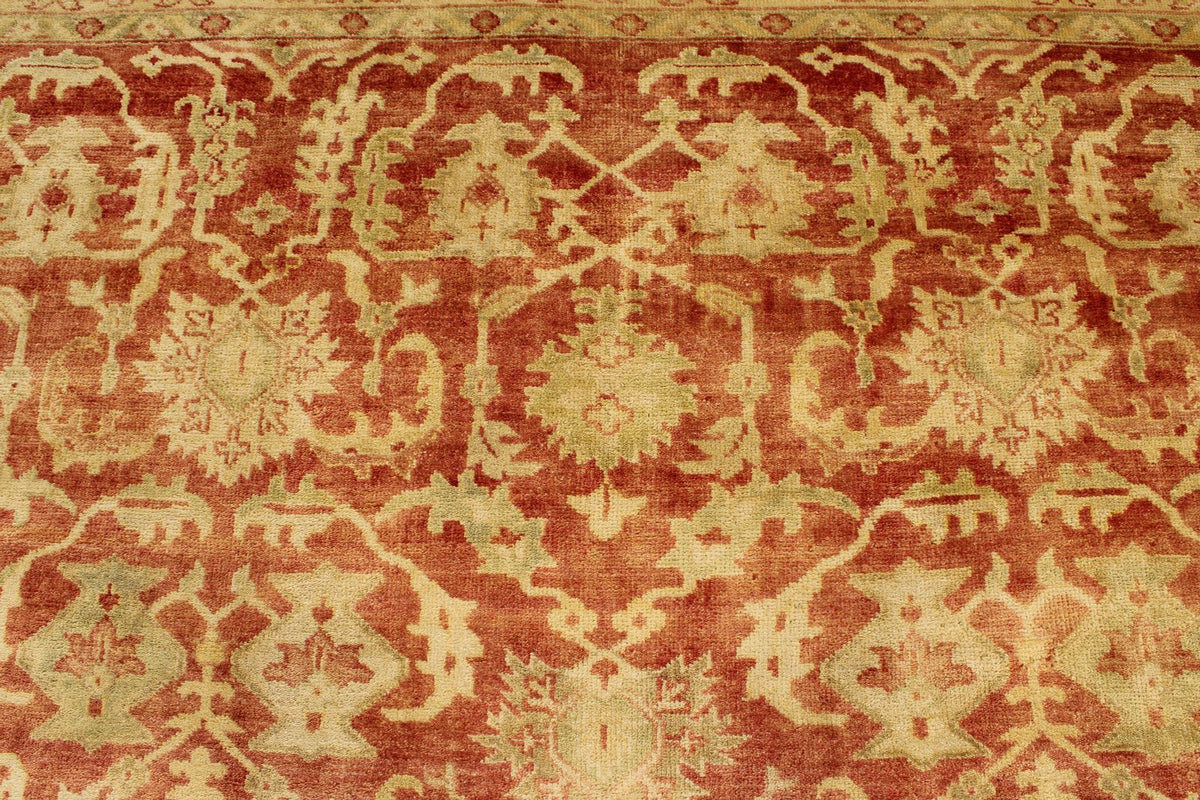 8x10 Red and Gold Turkish Oushak Rug