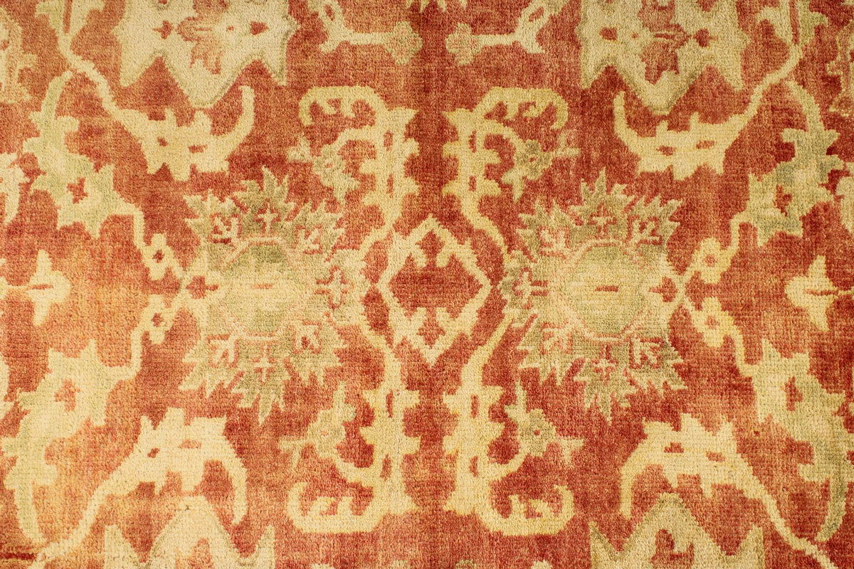 8x10 Red and Gold Turkish Oushak Rug