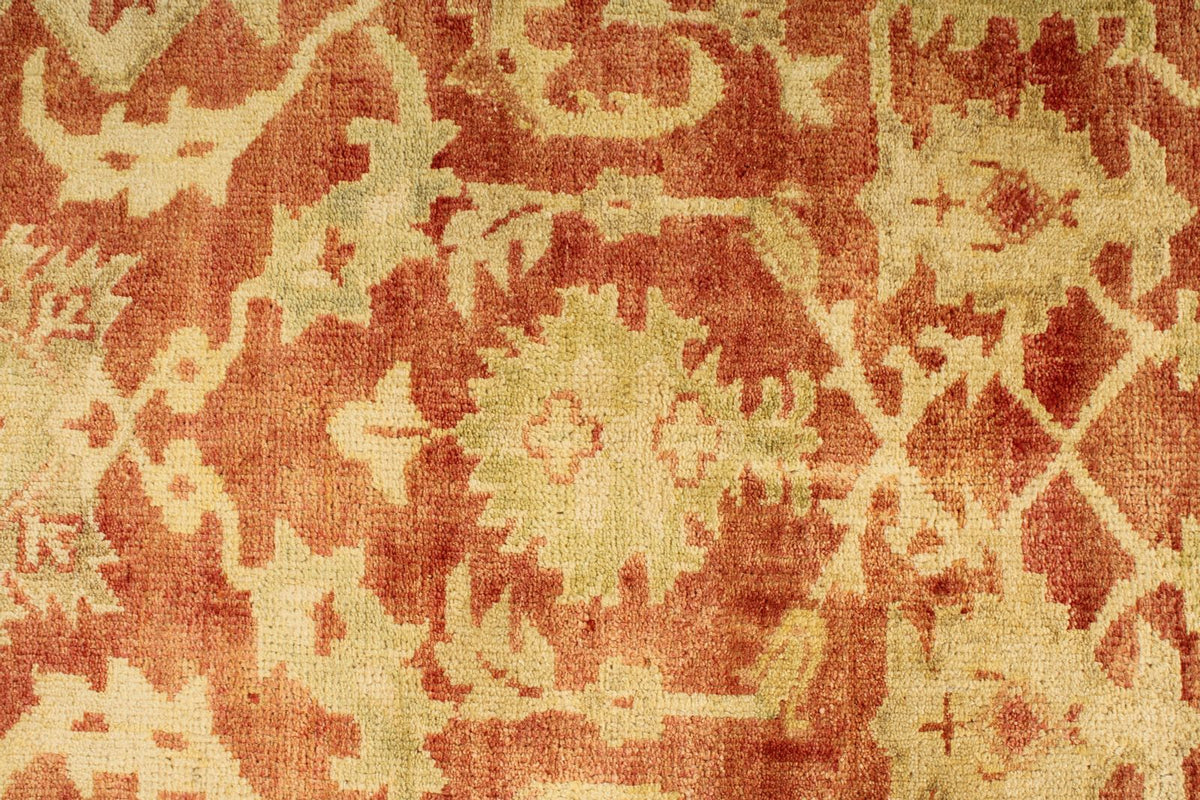 8x10 Red and Gold Turkish Oushak Rug