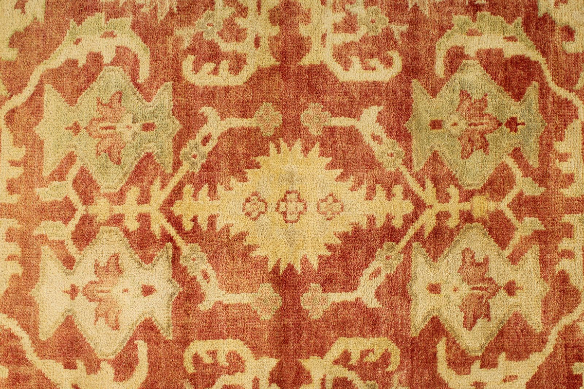 8x10 Red and Gold Turkish Oushak Rug