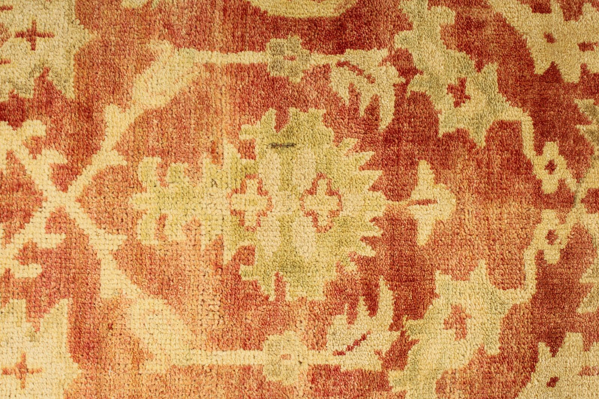 8x10 Red and Gold Turkish Oushak Rug