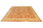 8x10 Red and Gold Turkish Oushak Rug