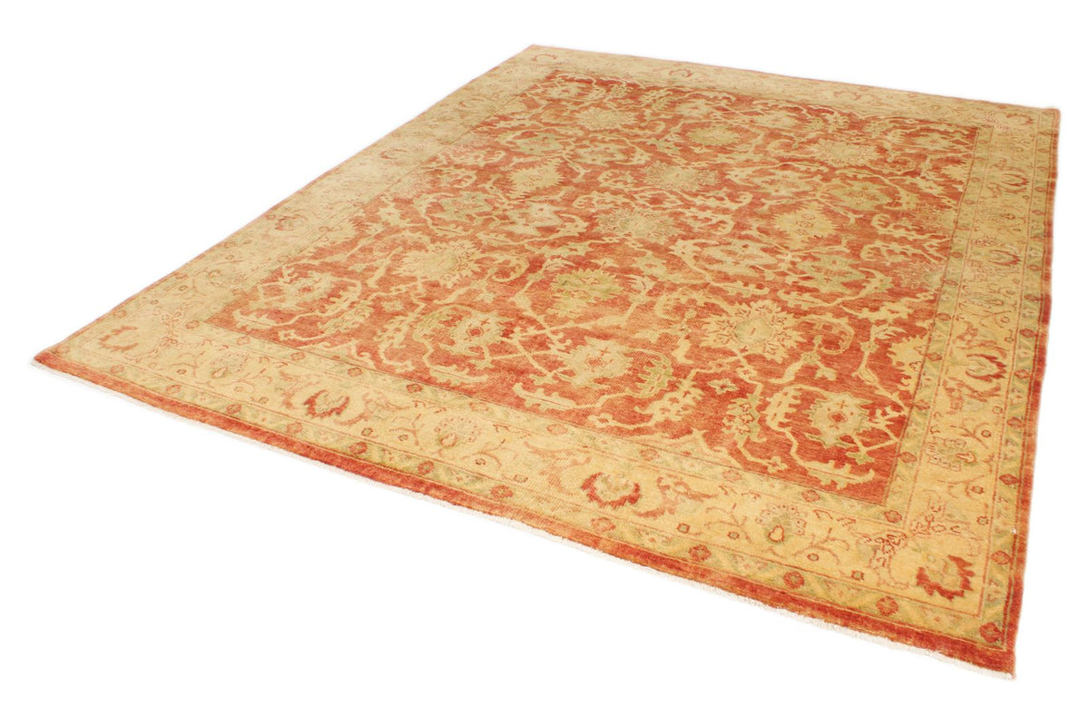 8x10 Red and Gold Turkish Oushak Rug