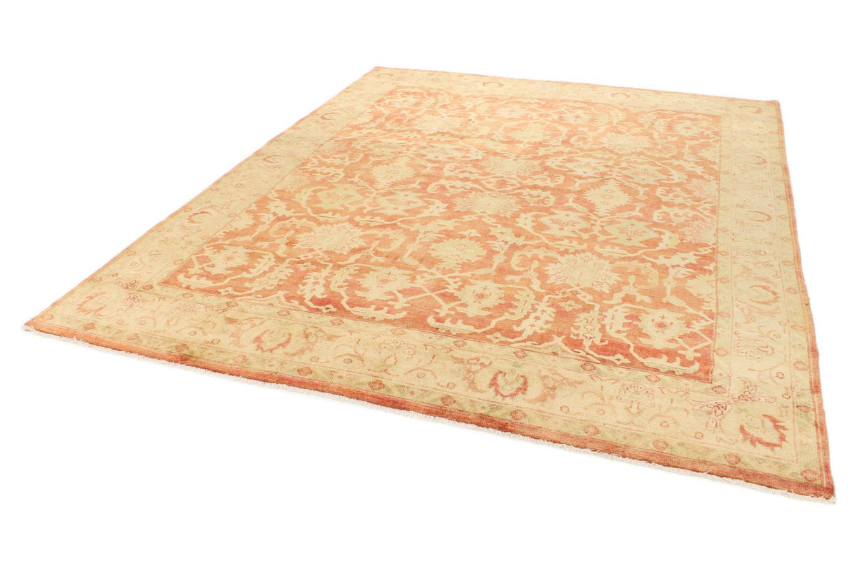8x10 Red and Gold Turkish Oushak Rug