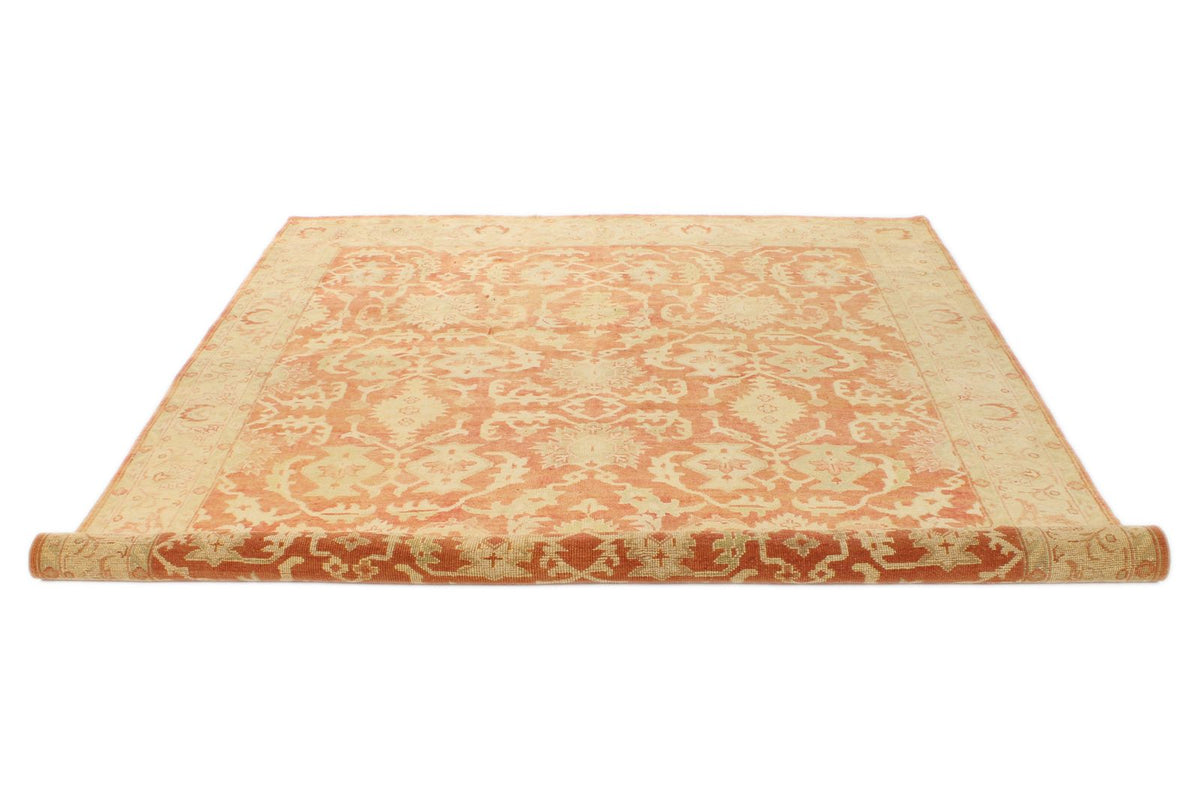 8x10 Red and Gold Turkish Oushak Rug