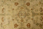 6x9 Ivory and Beige Turkish Oushak Rug