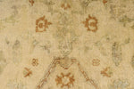 6x9 Ivory and Beige Turkish Oushak Rug