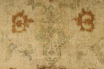 6x9 Ivory and Beige Turkish Oushak Rug