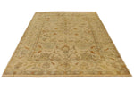 6x9 Ivory and Beige Turkish Oushak Rug