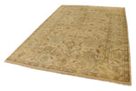 6x9 Ivory and Beige Turkish Oushak Rug