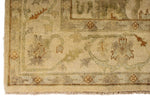 6x9 Ivory and Beige Turkish Oushak Rug