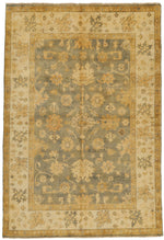 6x9 Gray and Beige Turkish Oushak Rug