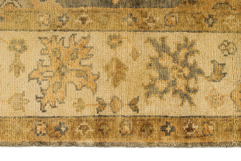 6x9 Gray and Beige Turkish Oushak Rug