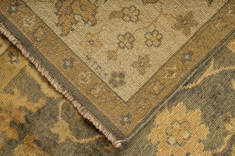 6x9 Gray and Beige Turkish Oushak Rug