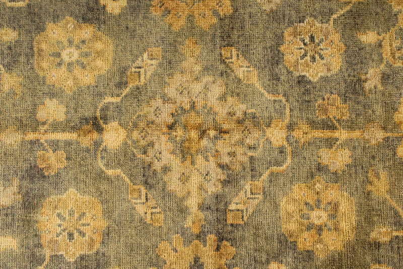 6x9 Gray and Beige Turkish Oushak Rug