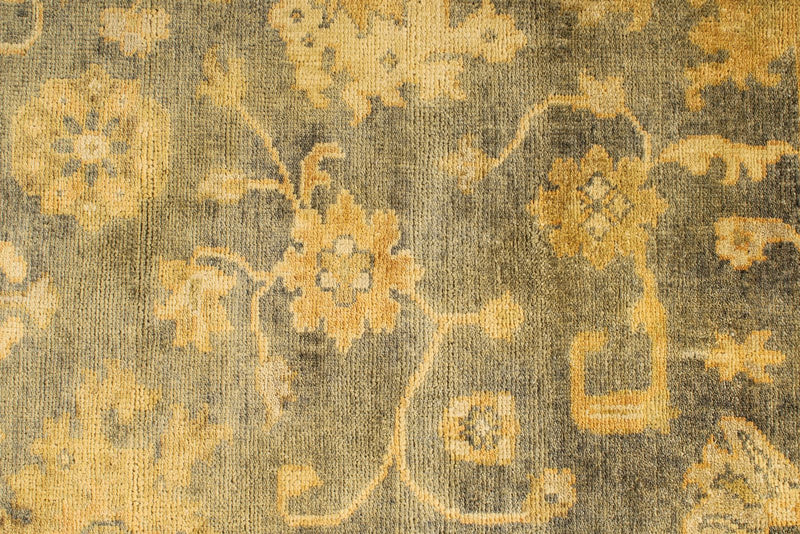 6x9 Gray and Beige Turkish Oushak Rug