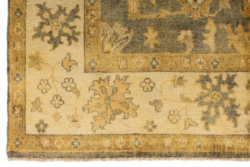 6x9 Gray and Beige Turkish Oushak Rug