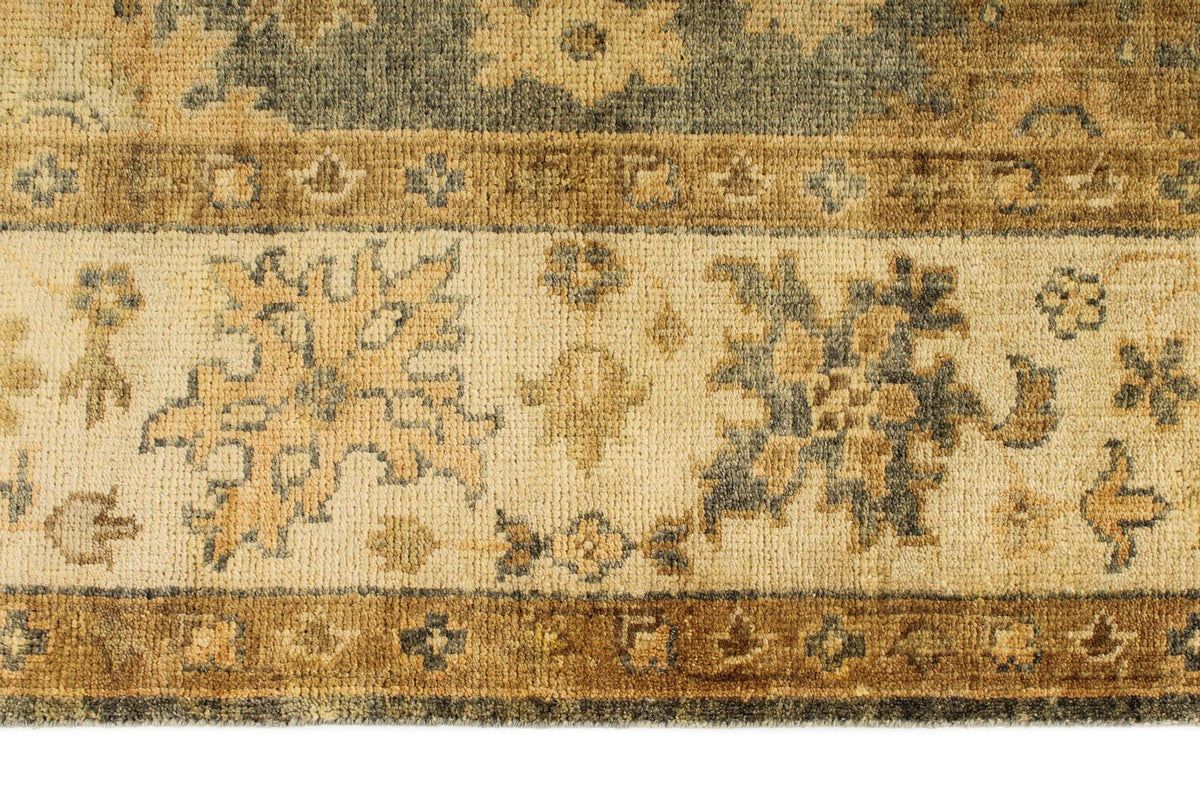 6x9 Gray and Gold Turkish Oushak Rug