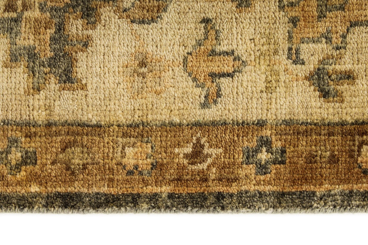 6x9 Gray and Gold Turkish Oushak Rug