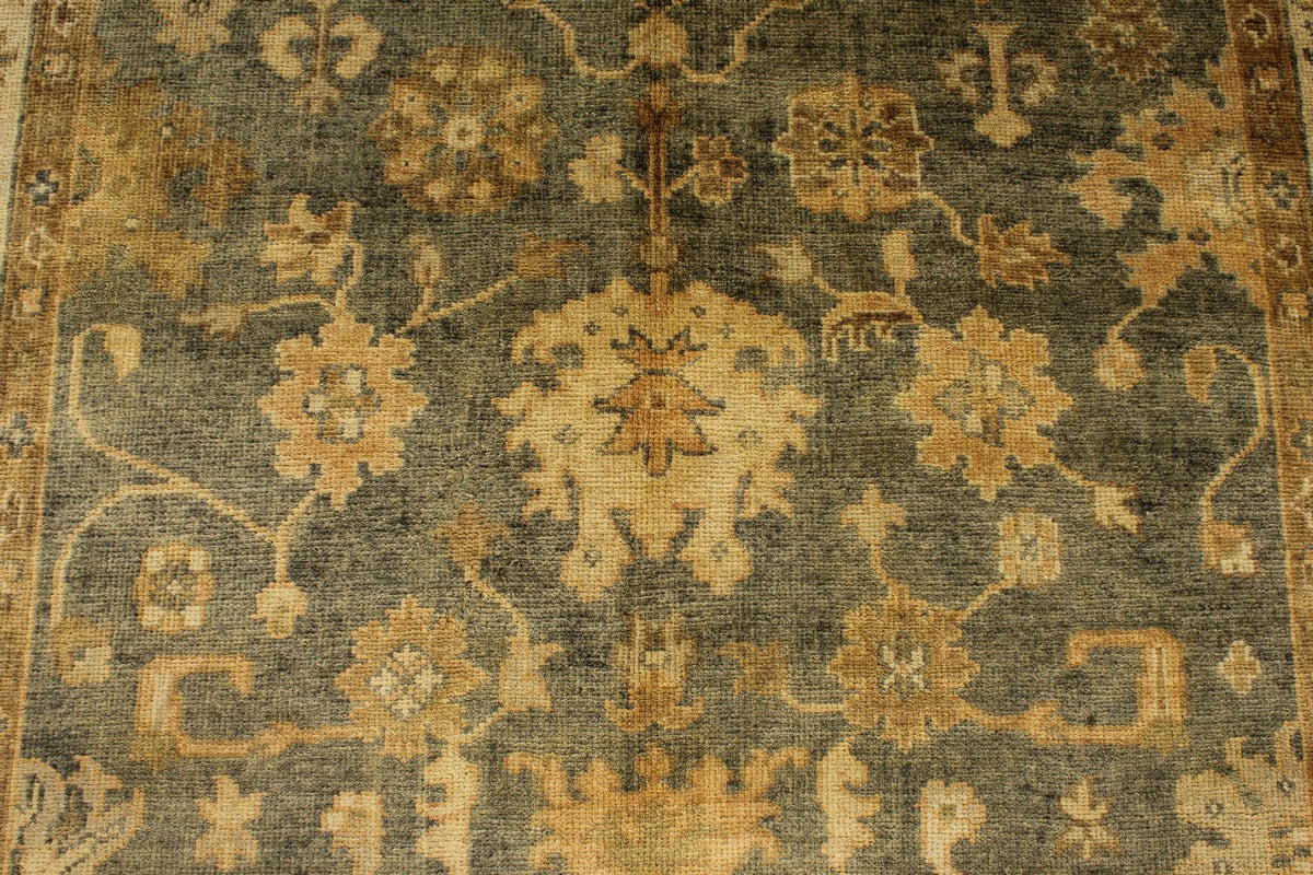 6x9 Gray and Gold Turkish Oushak Rug