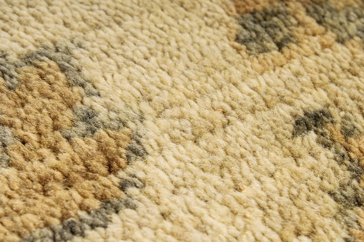 6x9 Gray and Gold Turkish Oushak Rug