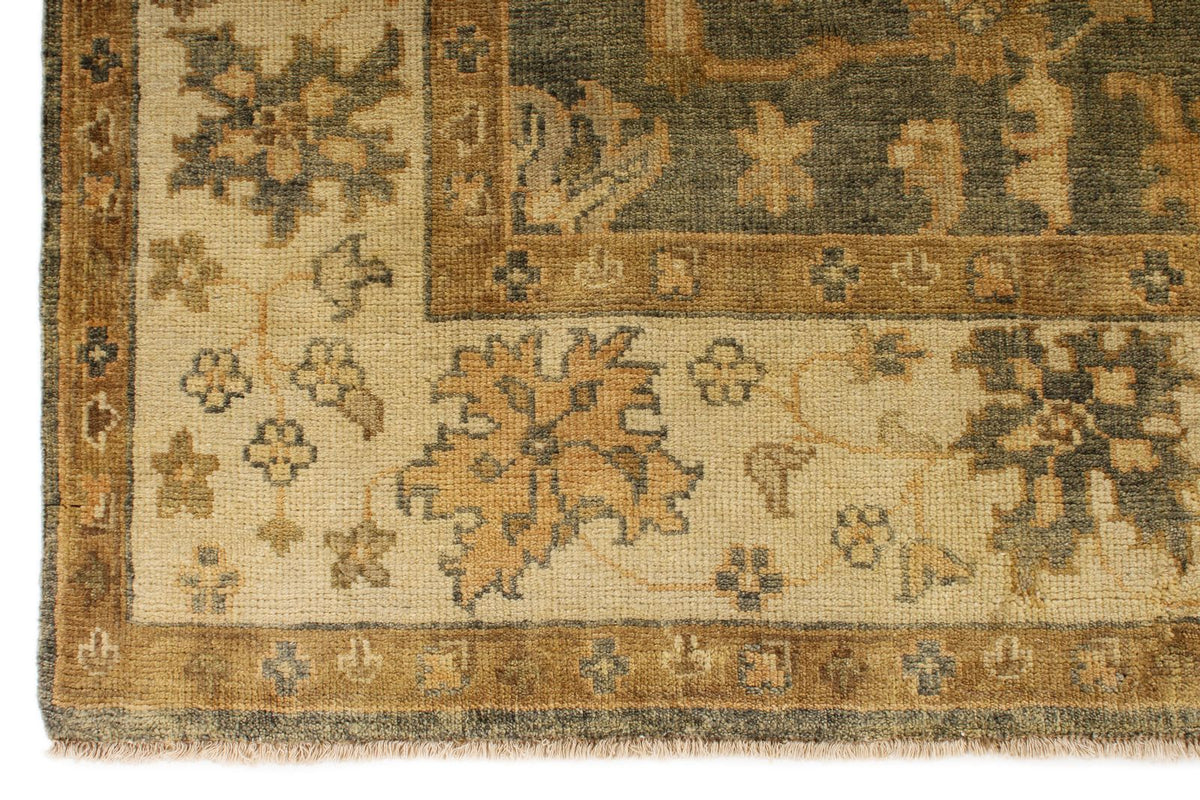6x9 Gray and Gold Turkish Oushak Rug