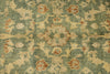 6x9 Green and Ivory Turkish Oushak Rug