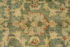 6x9 Green and Ivory Turkish Oushak Rug