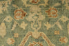 6x9 Green and Ivory Turkish Oushak Rug