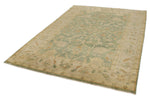 6x9 Green and Ivory Turkish Oushak Rug