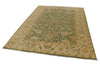 6x9 Green and Ivory Turkish Oushak Rug