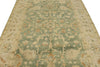 6x9 Green and Ivory Turkish Oushak Rug