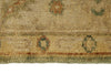 6x9 Green and Ivory Turkish Oushak Rug