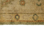 6x9 Green and Ivory Turkish Oushak Rug