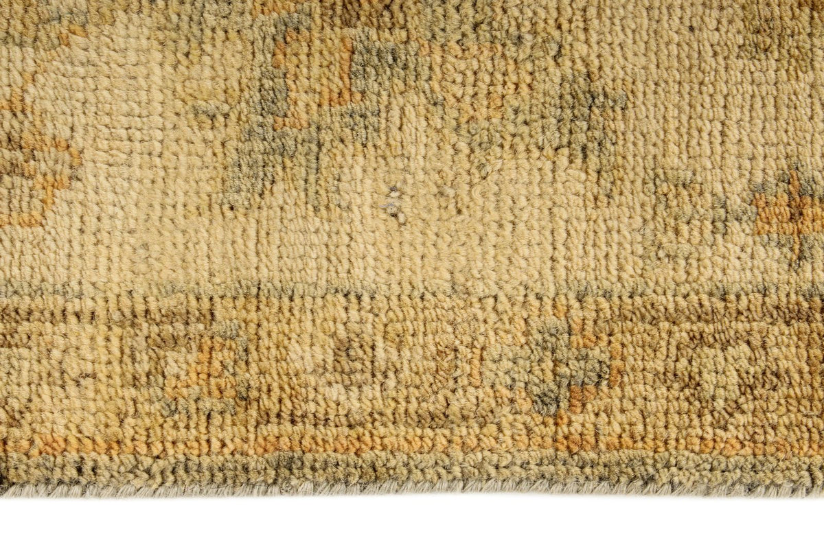 6x9 Blue and Ivory Turkish Oushak Rug