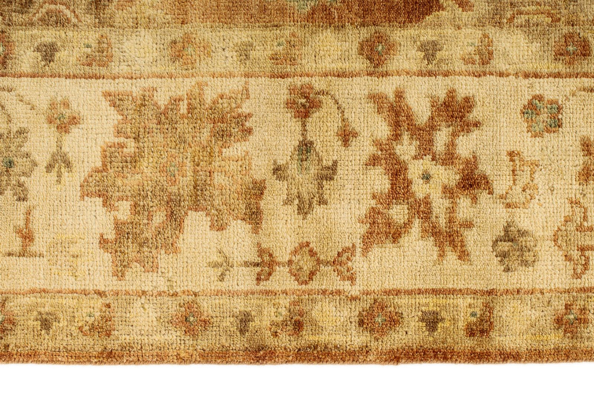 6x9 Rust and Ivory Turkish Oushak Rug