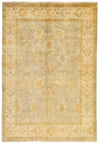 6x9 Gray and Ivory Turkish Oushak Rug