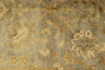 6x9 Gray and Ivory Turkish Oushak Rug