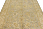 6x9 Gray and Ivory Turkish Oushak Rug