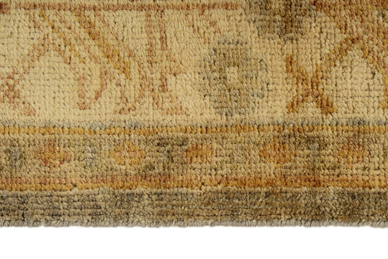 6x9 Gray and Ivory Turkish Oushak Rug