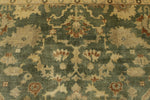 8x10 Green and Ivory Turkish Oushak Rug