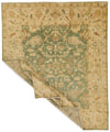 8x10 Green and Ivory Turkish Oushak Rug