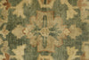 8x10 Green and Ivory Turkish Oushak Rug